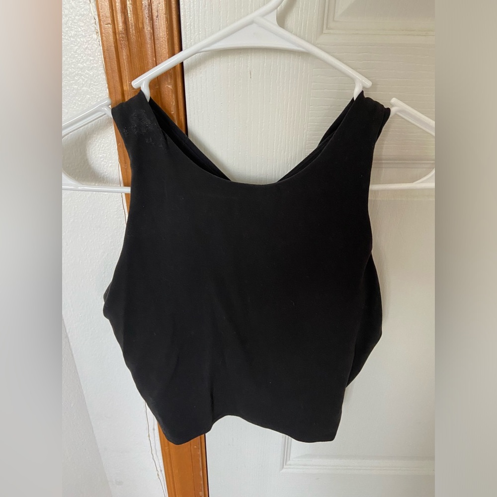 Athleta black crop top